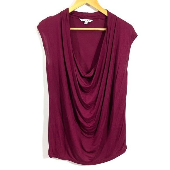 CAbi Style 535 Burgundy Draped Neck Top - Picture 4 of 9